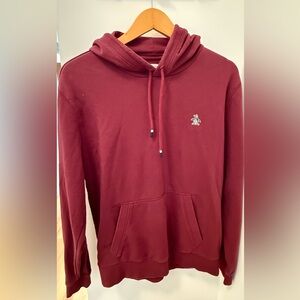 Penguin Men's Sticker Pete Fleece Hoodie - maroon